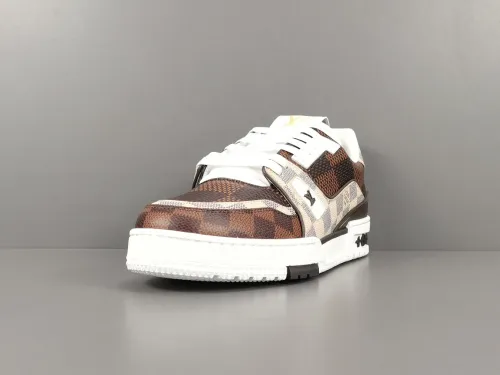 Louis Vuitton LV Trainer Basketball Shoes Unisex Casual Chessboard Fashion Cricket Shoes