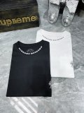 Chrome Hearts Letter Collar T-shirt Unisex Cotton Short Sleeve