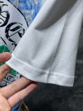 Chrome Hearts Unisex Cross Hand Painted Cotton Short Sleeve