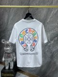 Chrome Hearts Colorful Classic Horseshoe Print T-shirt Leather Cross Cottron Tee