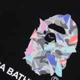 BAPE/A/Bathing Ape Unisex Camo Print Short Slevee Cotton Casual T-shirt 