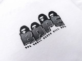 BAPE/A/Bathing Ape Unisex Letter Print Cotton Short Sleeve