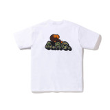 BAPE/A/Bathing Ape Unisex Cartoon Monkey Print Short Sleeve Fashion Cotton Casual T-shirt
