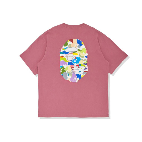 BAPE/A/Bathing Ape Camo Print T-shirt Unisex Cotton Casual Short Sleeve