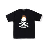 BAPE/A/Bathing Ape Skull Print Short Sleeve Unisex Hip-Hop Cotton T-shirt