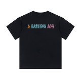 BAPE/A/Bathing Ape Unisex Cartoon Graffiti Print T-shirt Fashion Cotton Loose Short Sleeve