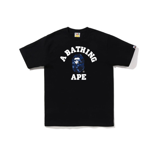 BAPE/A/Bathing Ape Unisex Color Camo Print Short Sleeve Fashion Cotton Casual T-shirt