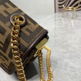 Fendi Lconic Baguette Medium Chain Handbag Fashion Messenger Bag Sizes:24x14x7CM