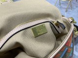 Fendi Baguette Handle Handbag Fashion Colorful Logo Embroidery Staff Bag Messenger Bag Sizes:26*5*15CM