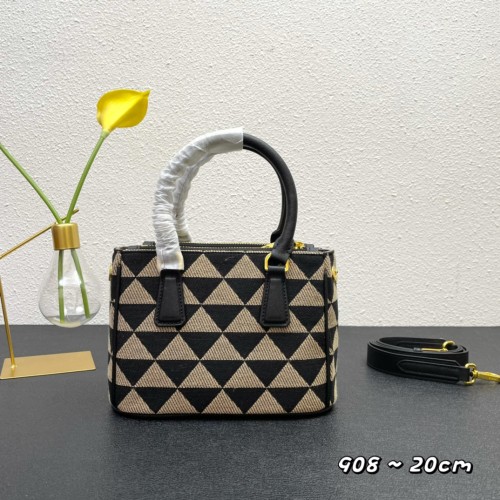 Prada Galleria Lattice Handbag Fashion Saffiano Leather Tote Bag