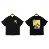 Rhude Moonlight Tropic Logo Print Short Sleeve Men's Casual Cotton T-shirt