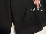Rhude Retro Print Cotton Pullover Hoodies Unisex Casual Sweatshirt