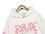 Rhude Retro Scenery Print Cotton Pullover Hoodies Unisex Hip-Hop Casual Sweatshirt
