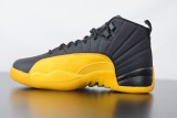 Air Jordan 12 Retro AJ12 Black Yellow Men Basketball Sneakers Shoes