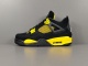 Air Jordan 4 Thunder Men Fashion Retro Basketball Shoes Black Yellow Sneakers
