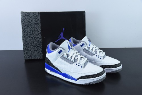 Air Jordan 3 Retro Racer Blue AJ3 Men Basketball Sneakers Shoes
