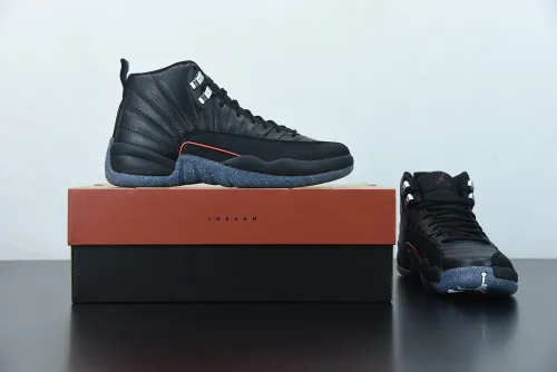Air Jordan 12 Reverse Flu Game Retro AJ12 Black Speckled Ink Men Basketball Sneakers Shoes