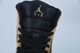 Nike Air Jordan 1 Mid GS Metallic Gold AJ1 Unisex Casual Basketball Shoes