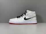Edison Chen x Air Jordan 1 Mid Fearless Unisex Casual Basketball Shoes