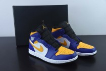 Nike Air Jordan 1 Mid Lakers AJ1 Men Casual Basketball Shoes