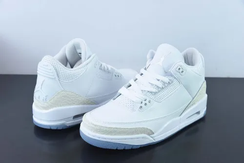 Air Jordan 3 Retro Pure White AJ 3 Men Basketball Sneakers Shoes