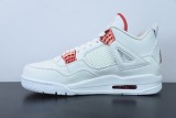 Air Jordan 4 White University Red AJ4 Black Gold Men Basketball Sneakers Shoes
