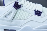 Air Jordan 4 Purple Metallic AJ4 Men Basketball Sneakers Shoes