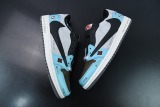 Travis Scott x Air Jordan 1 Low Grey Black Blue TS Sneakers Shoes