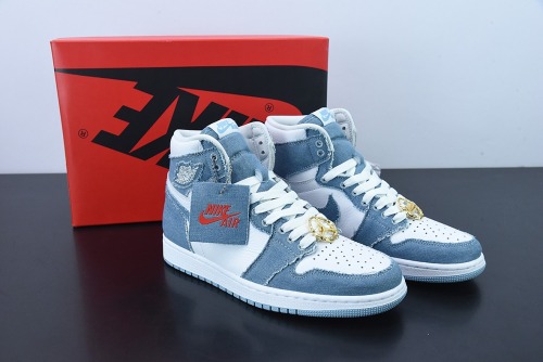 Nike Air Jordan 1 High Denim Men Casual Basketball Sneakers Shoes