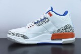 Air Jordan 3 Retro Knicks AJ3 Men Basketball Sneakers Shoes