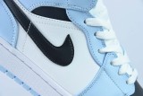Nike Air Jordan 1 Mid University Blue Unisex Casual Basketball Sneakers Shoes
