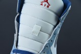 Nike Air Jordan 1 Mid Wash Blue Unisex Casual Basketball Sneakers Shoes