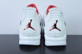Air Jordan 4 White University Red AJ4 Black Gold Men Basketball Sneakers Shoes
