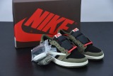 Travis Scott x Air Jordan 1 Low Unisex Retro Casual Running Shoes
