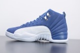 Air Jordan 12S Tone Blue Men Basketball Sneakers Shoes