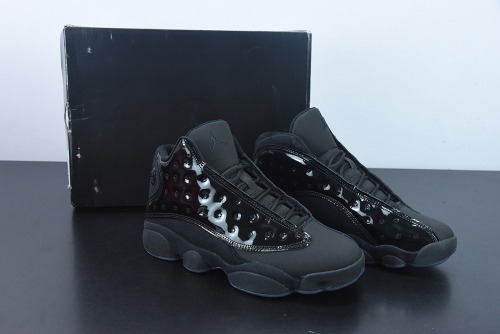 Air Jordan 13 AJ13 Black Cat Patent Leather Graduation Non-Slip Retro Men Basketball Shoes