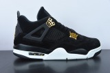 Air Jordan 4 Royalty AJ4 Black Gold Men Basketball Sneakers Shoes