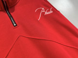 Rhude Standing Neck Half Zip Letter Logo Embroidery Sweatshirt