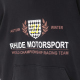 Rhude Motorsport Letter Print Cotton Hooded Sweatshirt