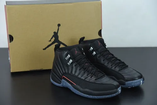 Air Jordan 12 Reverse Flu Game Retro AJ12 Black Speckled Ink Men Basketball Sneakers Shoes