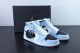 Nike Air Jordan 1 Mid University Blue Unisex Casual Basketball Sneakers Shoes