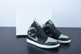 Nike Air Jordan 1 Mid Shadow Grey Unisex Casual Basketball Sneakers Shoes