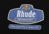 Rhude Racing Crest Print Casual Pullover Hooded Sweatshirt