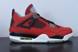 Air Jordan 4 Retro Bulls Black Red Men Basketball Sneakers Shoes