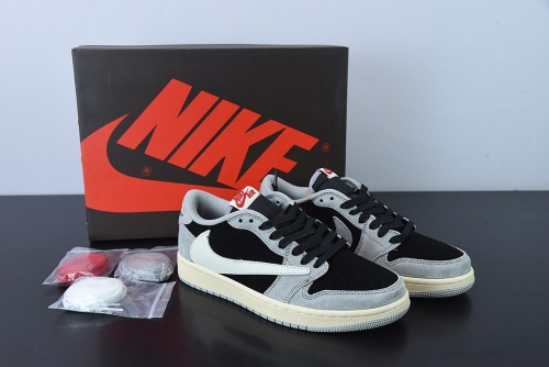 Travis Scott x Fragment x Air Jordan 1 Low Unisex Retro Casual Running Shoes