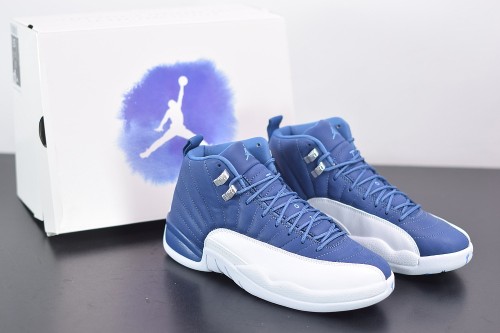 Air Jordan 12S Tone Blue Men Basketball Sneakers Shoes