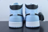 Nike Air Jordan 1 Mid University Blue Unisex Casual Basketball Sneakers Shoes