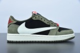 Travis Scott x Air Jordan 1 Low Unisex Retro Casual Running Shoes
