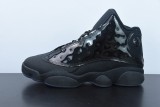 Air Jordan 13 AJ13 Black Cat Patent Leather Graduation Non-Slip Retro Men Basketball Shoes