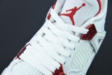 Air Jordan 4 White University Red AJ4 Black Gold Men Basketball Sneakers Shoes